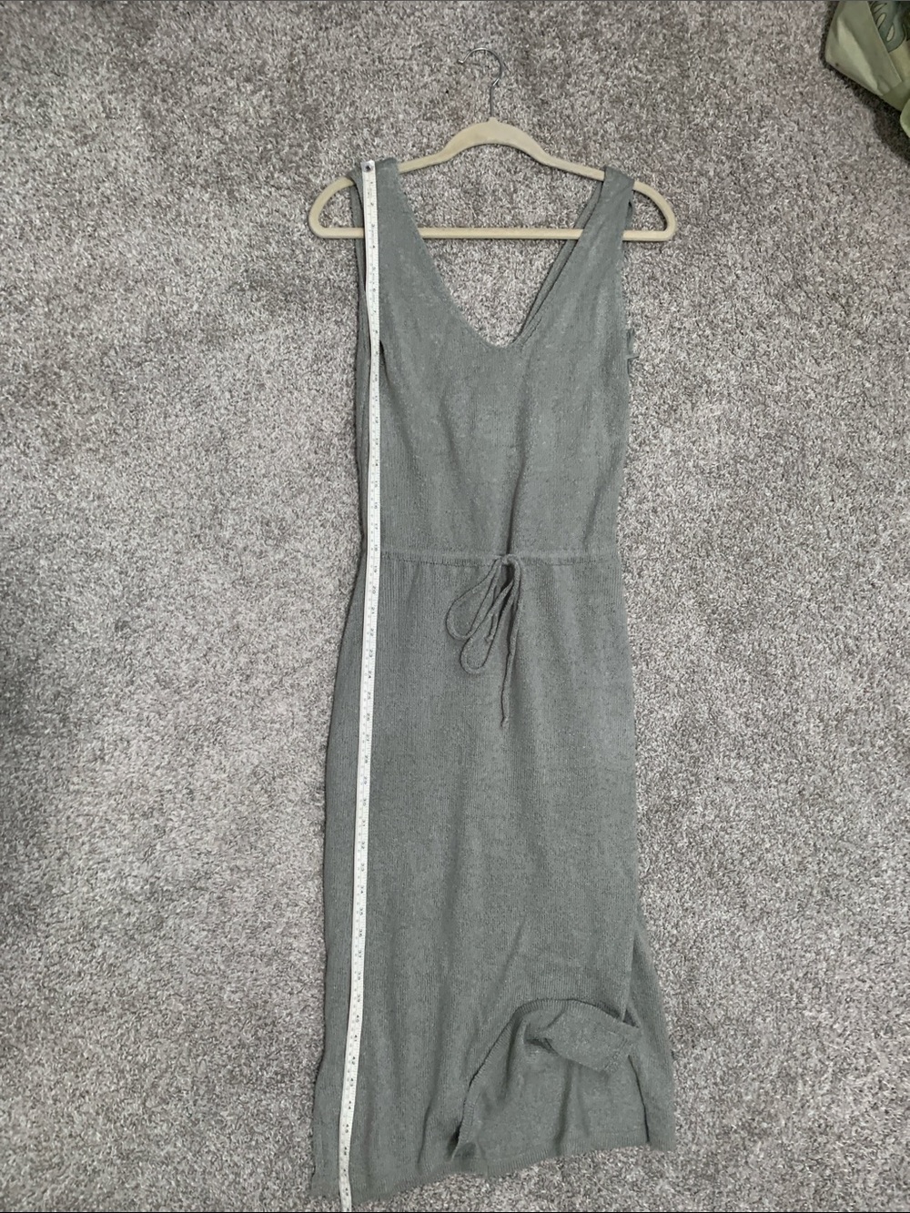 NWT Wishlist Sleeveless V-Neck Knit Dress with Tie Waist - Picture 7 of 11
